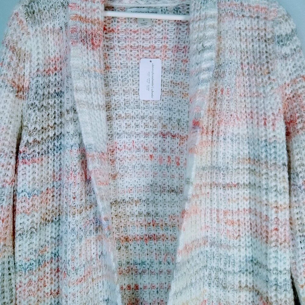 Christopher & Banks Open Front Chunky Knit Cardigan Sweater - Size Small. - Picture 4 of 14